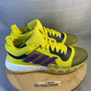 ADIDAS MARQUEE BOOST LOW LAKERS BASKETBALL SHOES Size US 12 Mens Yellow A0101